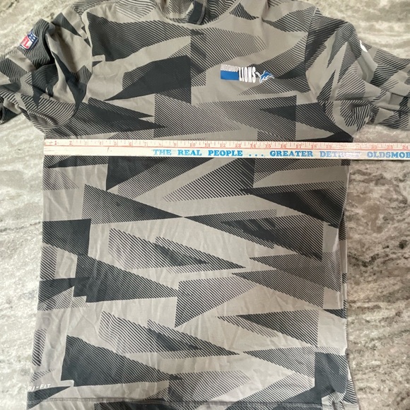 Nike Gray Detroit Lions Sideline Impact Hoodie Shirt Size Medium (M1) - Picture 7 of 9